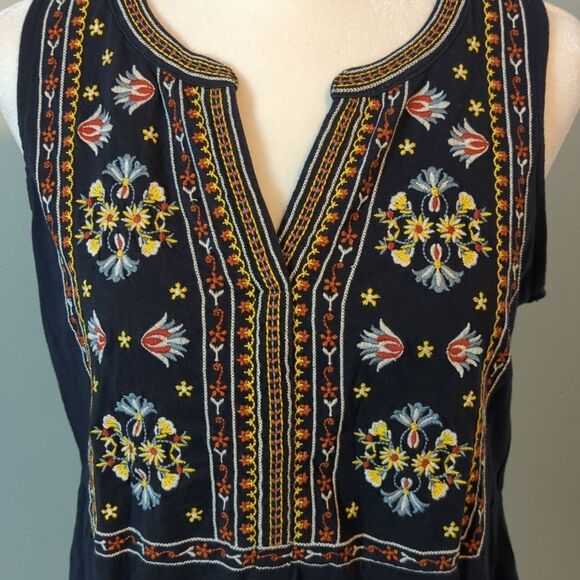 Christian Siriano Tunic Sleeveless Embroidered Fl… - Picture 2 of 7